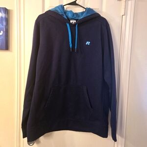 Men's Navy Hoodie w/Bright Blue Accents